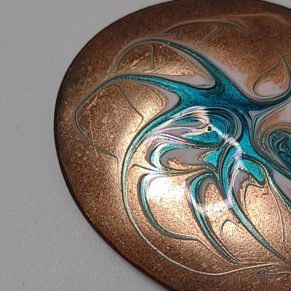 Very Cool Decorative Vintage Oval Shaped Brooch - Picture 7 of 14